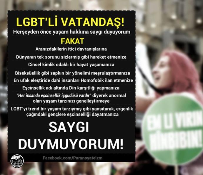 LGBT'ye ne kadar saygı duyuyorsunuz ?