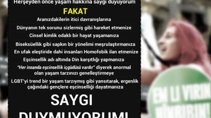 LGBT'ye ne kadar saygı duyuyorsunuz?