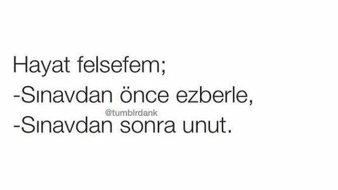 Hayat felsefeniz nedir?