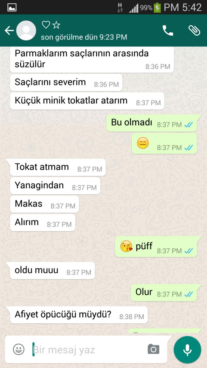 Sevgilinizle olan whatsapp sohbetlerini paylaşır mısınız (resimli)?