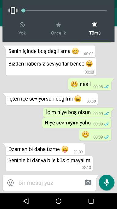 Sizce bana karşı ilgisimi var (Mesaj görüntülü)?