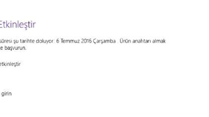Arkadaşlar Windows lisans sürem bitiyormuş ne olur?