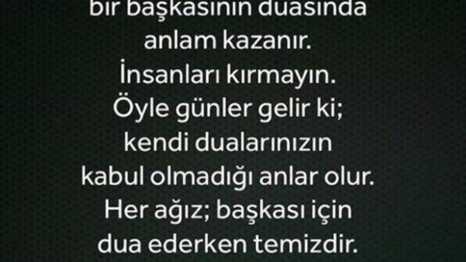 Başkasının duası sizin için onemlimi?