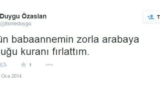 Duygu Özaslan birde seçimlere saygı diyor?
