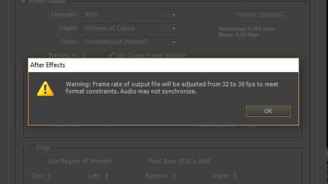 After effects ses senkronizasyon sorunu?