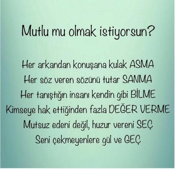 Mutlu olmak istiyor musun?