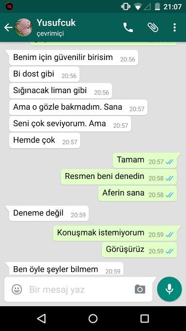 İlk önce aşığım dedi , sonra yok dedi amacı ne (mesaj görüntülü)?