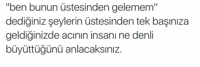Ben bunların üstesinden gelemem dediğiniz şeylerin üstesinden geldiniz mi?