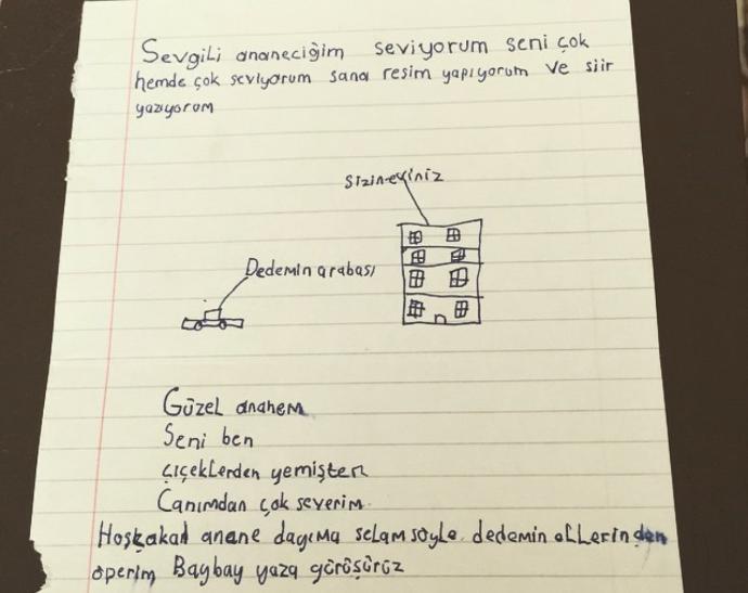 Küçükken anneanneme yazdığım mektup 😂 sizinde yazdıgıniz mektuplar duruyo mu birilerinde hala ?