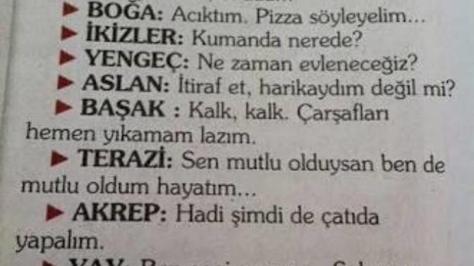 Burcunuz ne ve Karşı cinsten hangi burçtan biriyle sevişmek isterdiniz ve neden?