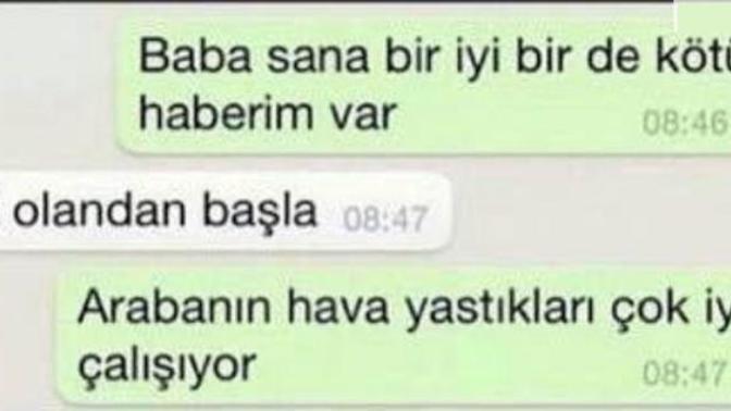 Kaza yapsanız babanıza nasıl haber verirsiniz?