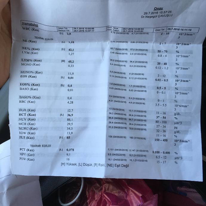Doktor arkadaşlar bakabilir mi hemogram sonucuma 😢 ?