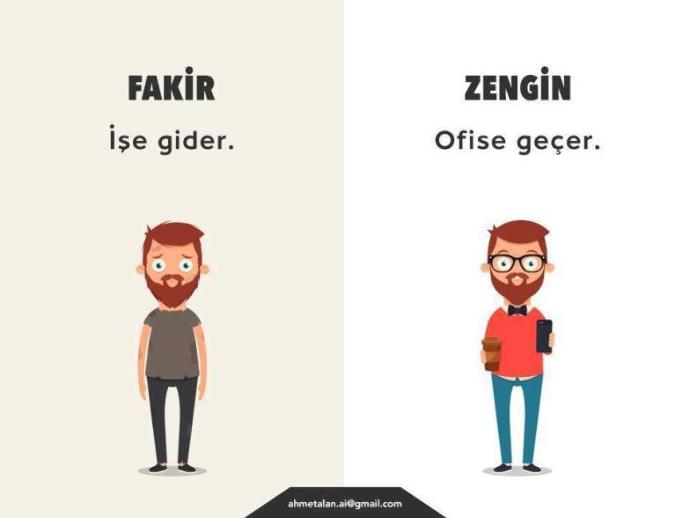 Zengin ile Fakir arasındaki en büyük fark nedir :) En iyi cevaba EİG?