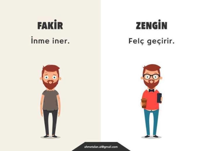 Zengin ile Fakir arasındaki en büyük fark nedir :) En iyi cevaba EİG?
