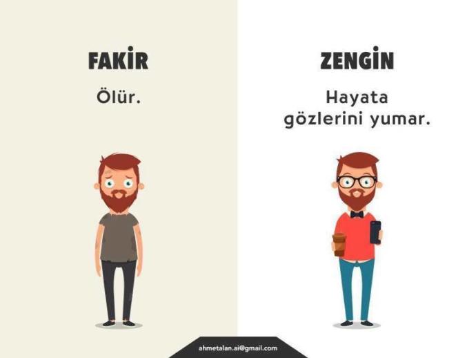 Zengin ile Fakir arasındaki en büyük fark nedir :) En iyi cevaba EİG?