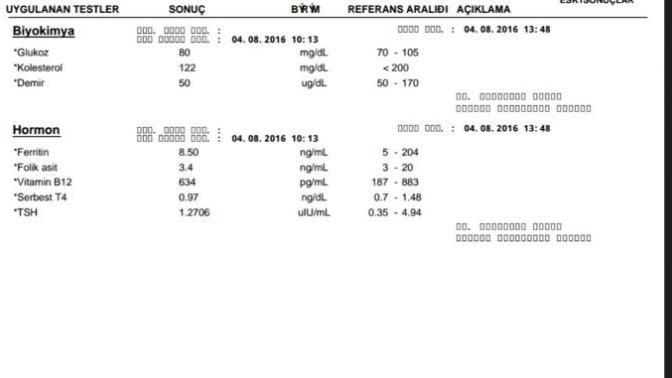 Kan tahlili sonuçlarını aldım ama iyi mi değil mi bir bakabilir misiniz anlayan var mı aranızda? Teşekkürler şimdiden?