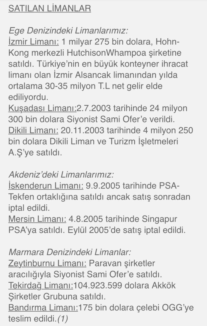 AKP döneminde devletin satılan yerleri detayda. Neyimiz kaldı (çok olduğu için yer yetmedi, fotoğrafta attım) ?