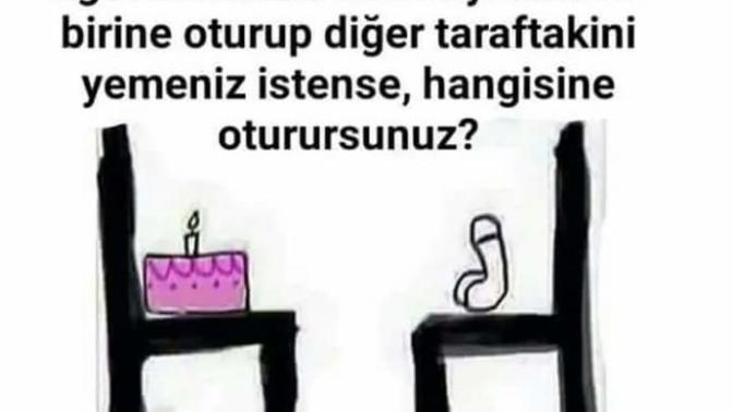 Birine oturup diğerini yemeniz gerekiyor?