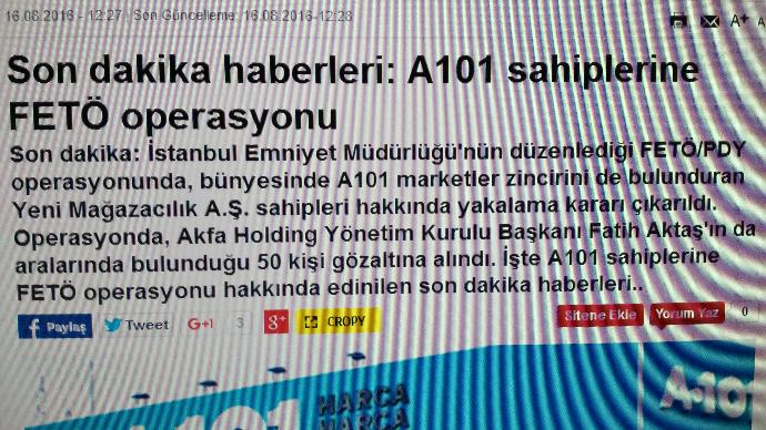 Son Dakika!!! A101 devlete geçmiş?