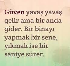 Güven çok zor kazanılan ve en kolay kaybedilen birşeydir siz ne düşünüyorsunuz bu konuda?