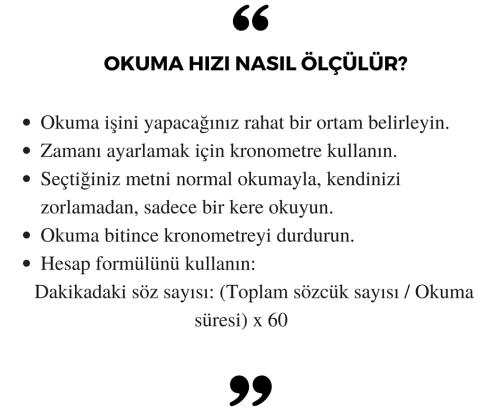 Okuma hızınız , hızlı mı yavaş mı ?   