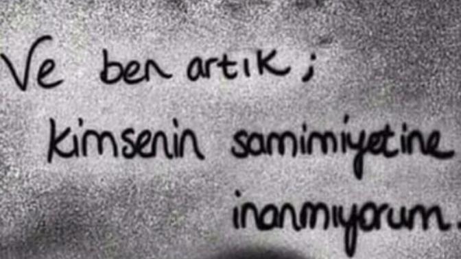 İnsanların samimiyetine inanıyor musunuz?