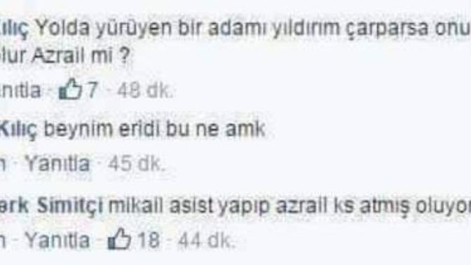 Yolda yürüdüğünüz zaman yıldırım çarpıp ölseniz sizi kim öldürmüş oluyor? Azrail mi Mikail mi?