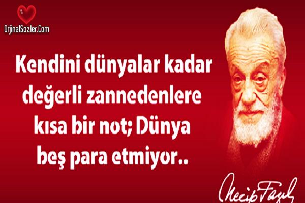 Kendini çok değerli sananlara ne söylemek istersiniz?