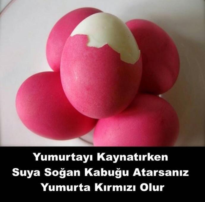Pembe haşlanmış yumurta 😱?