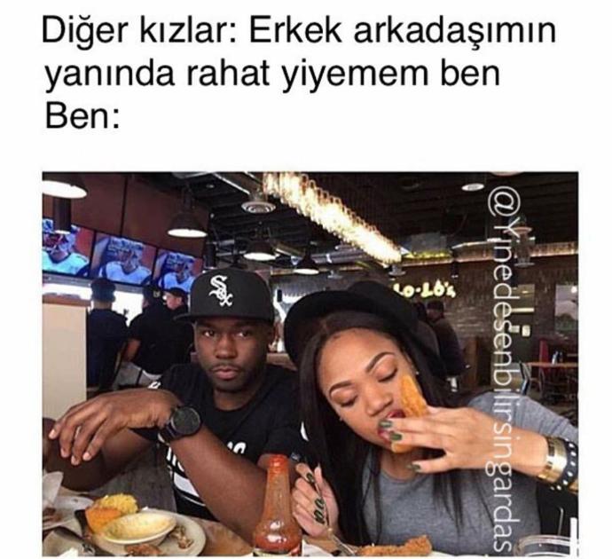 Sevgilinizin yanında rahat yemek yiyebilir miydiniz?