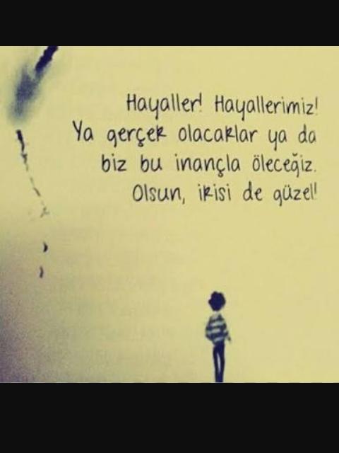 Herkesin küçük ya da büyük bir hayali vardır peki ya sizin hayalleriniz neler ☺ ?