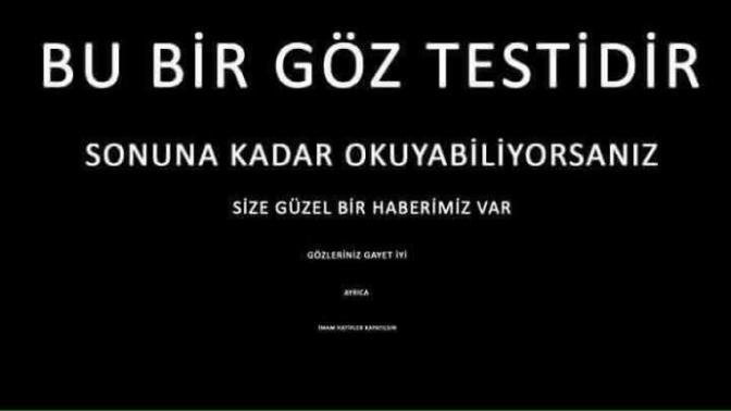 Göz testi🤗 Gözleriniz ne kadar iyi?