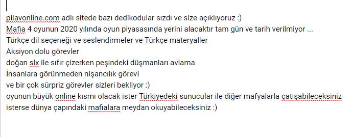 Mafia 4 'ün Samsunda Geçeceği Doğru Mu (Samsunda Sıradan Bir Mafia IV) ? 