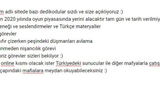 Mafia 4 'ün Samsunda Geçeceği Doğru Mu (Samsunda Sıradan Bir Mafia IV) ?
