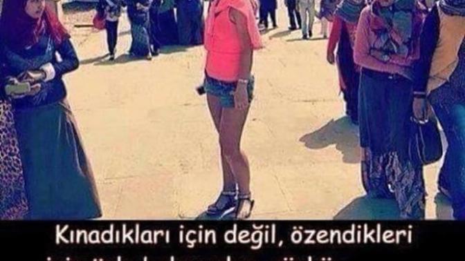 İstediği gibi giyinen kadın özgür müdür, bu fotoda ki söze katılıyor musunuz?