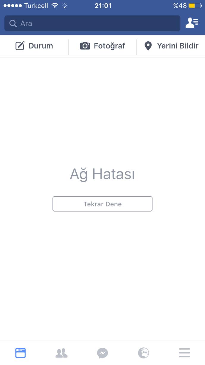 Telefonum hiçbirşeye girmiyor sabahtan beri ?