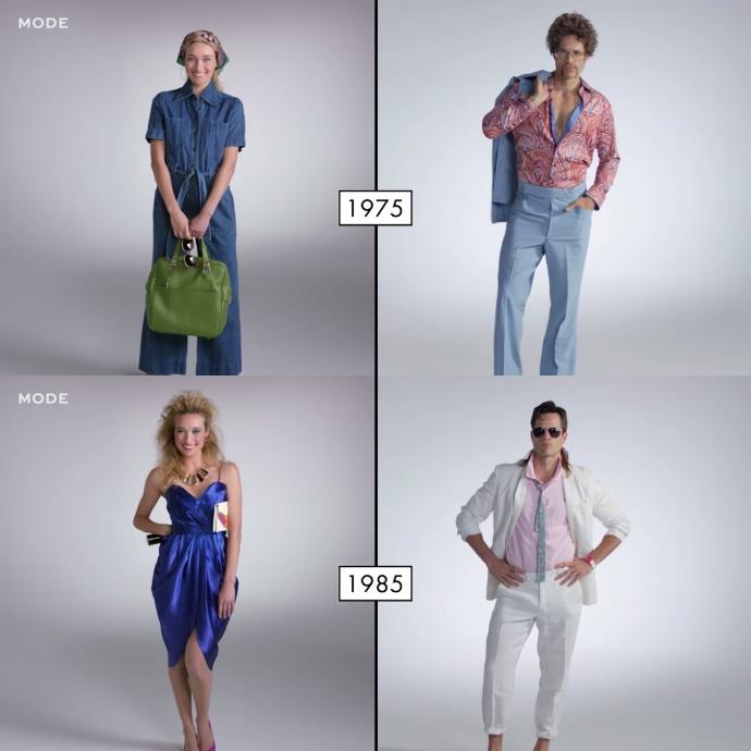 100 yıllık kadın ve erkek moda anlayışı değişimi. Favori yılınız hangisi?