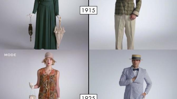 100 yıllık kadın ve erkek moda anlayışı değişimi. Favori yılınız hangisi?