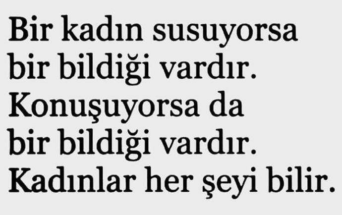 Kadınlar herşeyi bilir mi ?