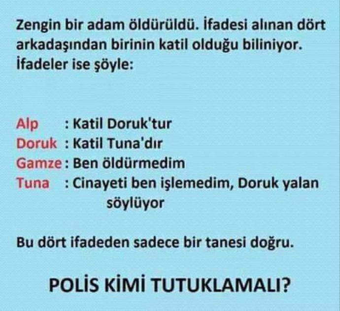 Sizce Katil kim ( soru detayda )🔴🔵 ?