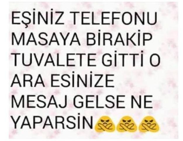 Sevgiliniz ya da Eşiniz telefonu masaya bırakıp tuvalete gitse?