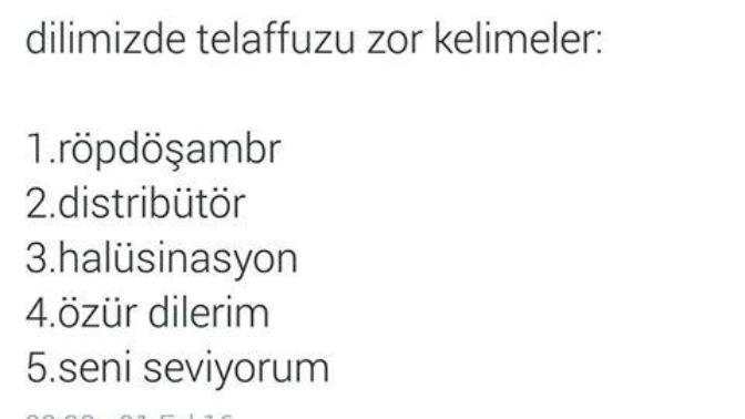 Sizce Türkçede telaffuzu en zor kelimeler neler?