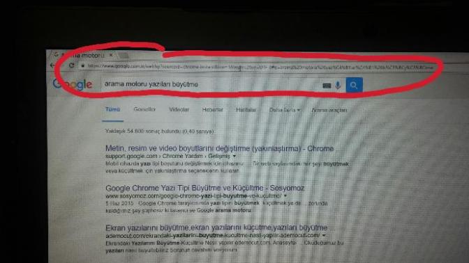 Arama motoru yazıları büyütme? acilll?