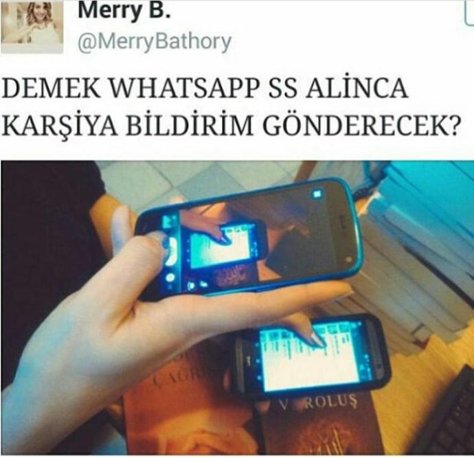 Whatsapp da ekran görüntüsü alındığında karşı tarafa bilgi gitmesi hakkında ne düşünüyorsunuz ?