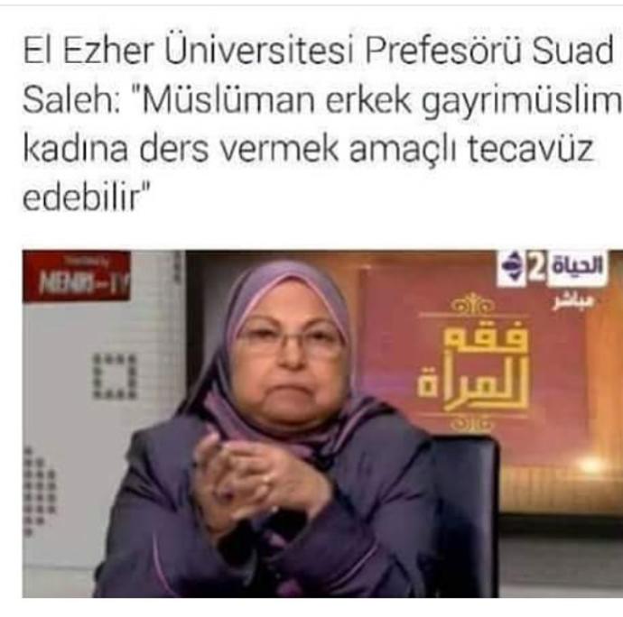 El Ezher  Üniversitesi profösörü Suad Saleh'in bu açıklamasına ne yorum yapıyorsunuz????