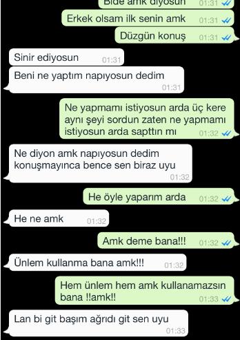 Sevgilim neden bu kadar kaba yazdığına bakın (resimli)?