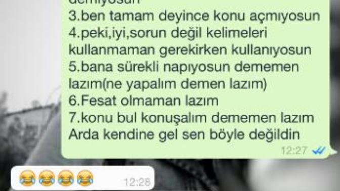 Sevgilim Sözleşmemize uymuyor yazdığına bakın sizce ne diyim (resimli) ?