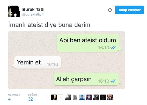İmanlı ateist olur mu ?