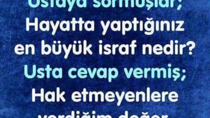 Size göre bu dünya da yapılan en büyük "israf" nedir😇🌹?
