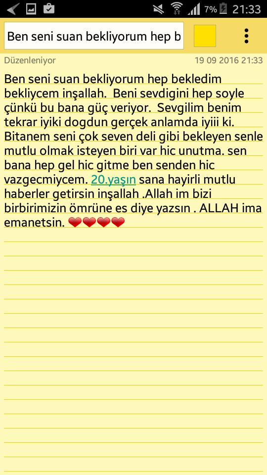 Sevgilimin yarın dogum günü. Bugün saat 00.00 da atacağım mesaja yorum yapar mısınız? Nasıl olmuş?